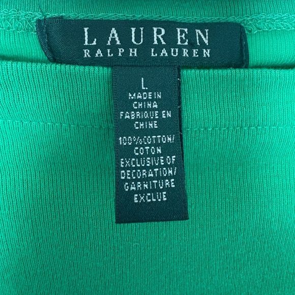 Ralph Lauren Green Boatneck Blouse | Size Large - Picture 5 of 7